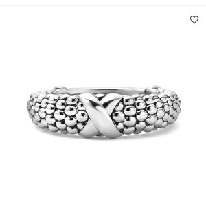 LAGOS Silver Beaded X Ring